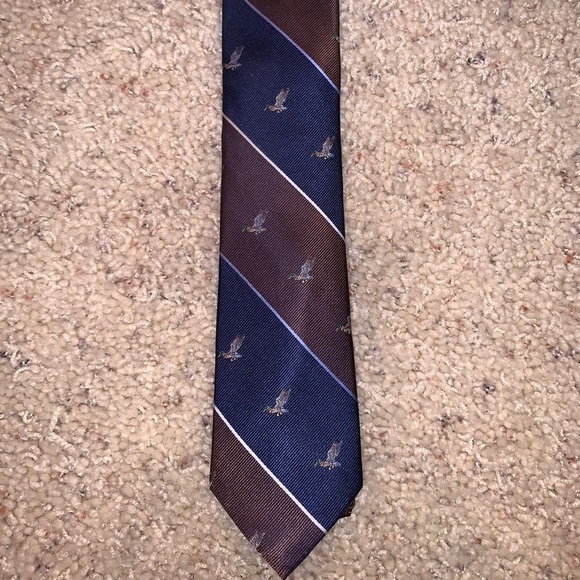 Blue and Brown Duck Tie - Picture 2 of 2